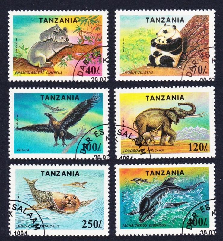 Tanzania Birds Protected Fauna 6v CTO SG#1807-1812 SC#1287-1292 MI#1775-1779
