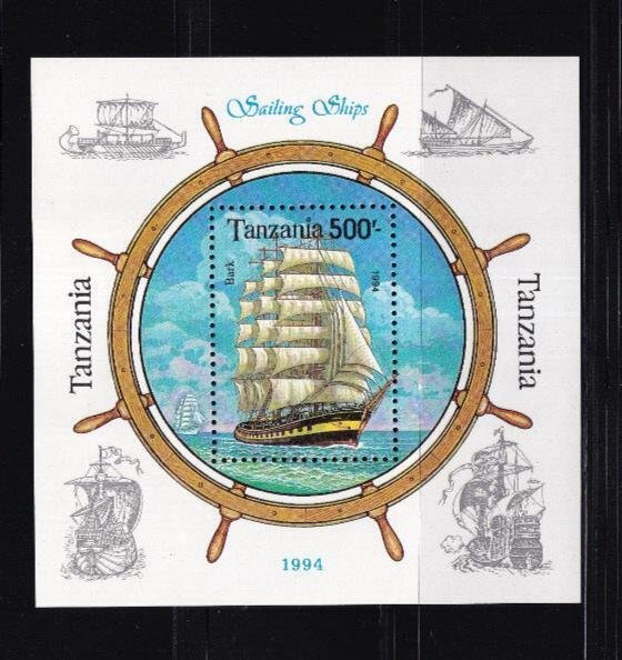 LI06 Tanzania 1994 Sailing Ships mint mini sheet