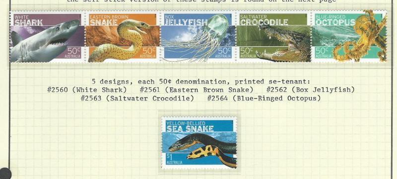 Australia strip  MNH  sc#  2560 - 2565