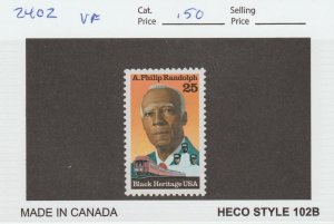 Scott# 2402 1989 25c Black Heritage Issue VF MNH