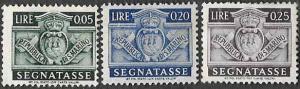 San Marino SC 394-396 - Daises - MLH - 1957