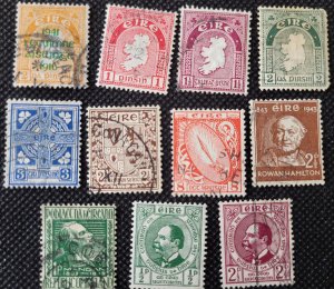 Ireland, 1922-49, Eleven early issues, #66-70,124-27,118,137,141, SCV$27.75