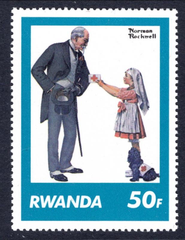 Rwanda 1033 Norman Rockwell MNH VF