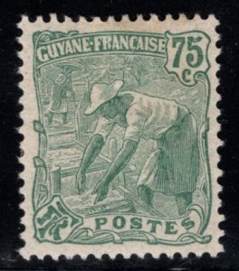 French Guiana Scott 76 MH* Gold Washer stamp
