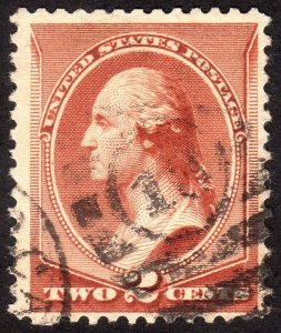 1883, US 2c, Washington, Used, Sc 210