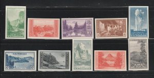 United States 756-765 Imperf Set MNH National Parks (B)