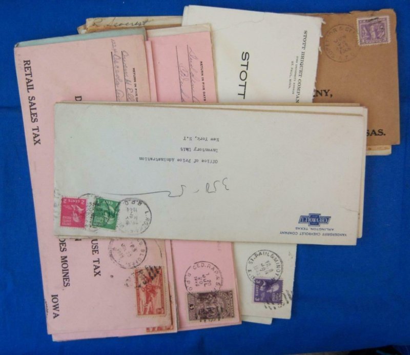 38 Railroad Post Office (RPO) Covers Fm 1899-1967's, #10 Envelope (S17326)