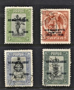 STAMP STATION PERTH - Papua New Guinea #114-117 KGV Silver Jubilee FU