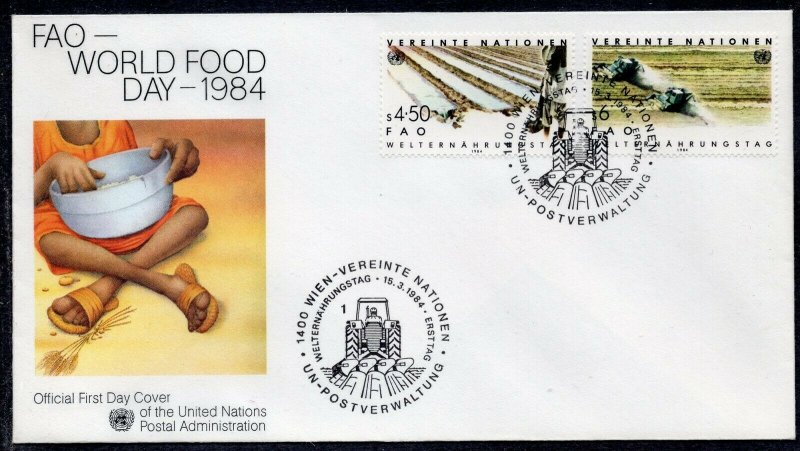 United Nations 1984 - Wien - World Food Day - FAO - FDC