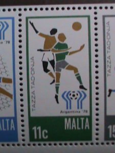 MALTA STAMP:1978 SC#  551a ARGENTINA'78 WORLD CUP SOCCER MNH S/S SHEET