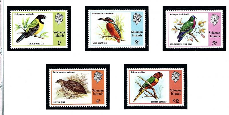 Solomon Is 280-84 MNH 1975 Birds