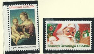 US#2063-2064  $0.20 Christmas  (MNH) CV $0.80