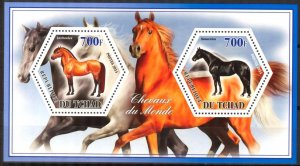 Chad 2014 Horses sheet (2) MNH Cinderella !