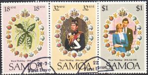 Samoa #558-560 Used  FD Cancels