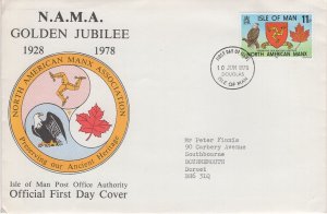 Isle of Man 1978 FDC Sc 140 11p North American Manx Association