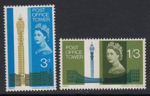 Great Britain 438-9 Post Office Tower mnh