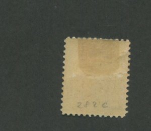 United States Postage Stamp #282C Mint Hinged F OG w/ fault