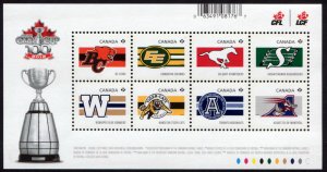 Canada 2012 , Grey Cup  MNH Sheet # 2558