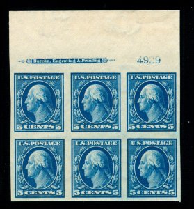 MOMEN: US STAMPS #347 PLATE BLOCK MINT OG NH FRESH XF LOT #70039