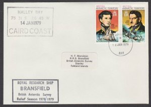 BR ANTARCTIC TERRITORY 1979 cover Royal Research Ship BRANSFIELD cachet.....T216