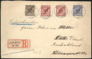 Germany 1901 Karolinen Carolines Ponape Mi1ƻƼII Registered Cover Nure...