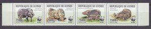 2009 Guinea 6714-6717strip WWF / Fauna 10,00 €