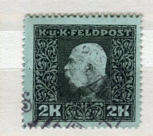 AUSTRIA; BOSNIA 1912 early F. Joseph issue fine used 2K. value