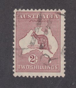 Australia Sc 99 used 1929 2sh red brown Kangaroo F-VF