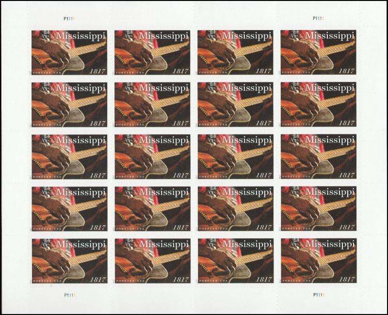 US 5190 Statehood Mississippi forever sheet (20 stamps) MNH 2017 