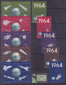 Cuba 858-883 MNH 1964 Experimental Rocket  & Satellites & Rockets Set of 26