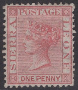 SIERRA LEONE SG7 1872 1d ROSE-RED MTD MINT