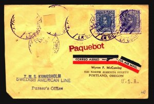 Venezuela late 1910s Paquebot Cover / Some Stamps Removed - Z16932