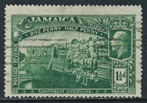 Jamaica, Sc #77, 1-1/2d Used