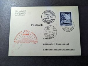 1931 Liechtenstein Airmail LZ 127 Graf Zeppelin Polar Flight Cover to Germany