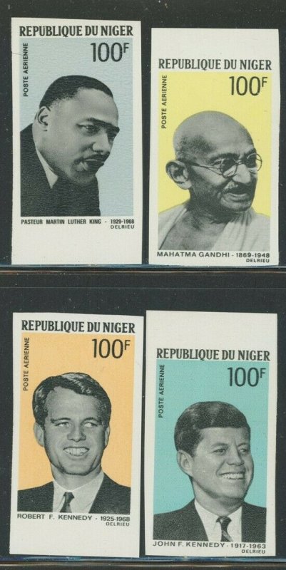 Niger 1968 Imperf Proponents of Non-Violence set Sc# C94-97 NH