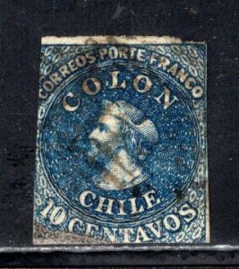Chile  #10a  Used  F   CV $40.00   ...   1330750