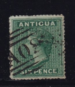 Antigua Scott # 4 F-VF used neat cancel with nice color cv $ 30 ! see pic !