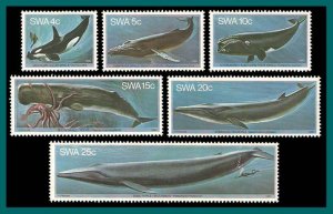 SWA Namibia 1980 Whales, MNH  437-442,SG338-SG343