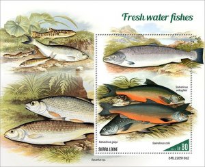 2022 10-SIERRA LEONE - FRESH WATER FISHES  II      1V  complet set    MNH ** T