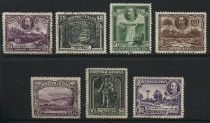 British Guiana KGV 1934 24 cents to $1 used