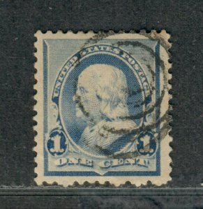 US Sc#219 Used/EF, Jumbo-Tiny Flaws