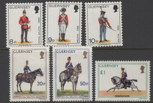 GUERNSEY, 105-110 MNH SHORT  SET