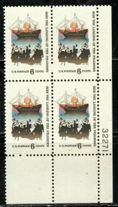 1970 Landing of Pilgrims In 1620 Plate Block Of 4 6c Stamps, Sc#1420, MNH, OG