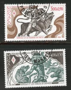 MONACO Scott B106-107 1984 semi-postal used CTO set