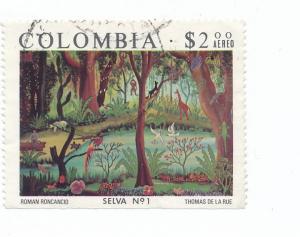  Colombia 1975 Scott C615 used - 2p, Roncancio Painting