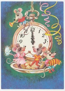Postal stationery Soviet Union 1988 Watch - Clock - Mouse - Accordion