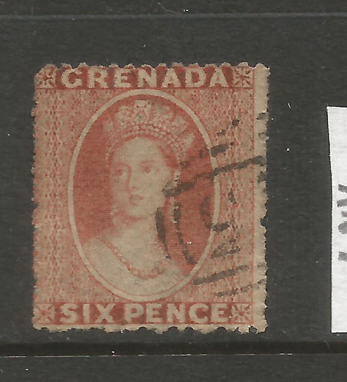 GRENADA 1863-71  6d  DULL ROSE  RED  QV  FU WMK S/W  SG 8   