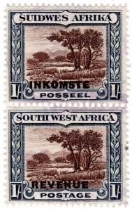 (I.B) South-West Africa Revenue : Duty Stamp 1/- (1940)