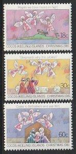 1981 Cocos Islands - Sc 75-7 - MH VF - 3 single - Christmas Carols