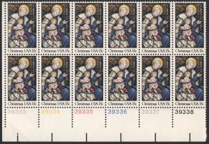 SC#1842 15¢ Madonna and Child Plate Block of Twelve (1980) MNH*